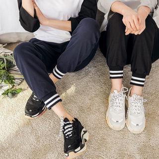 Band-hem Baggy-fit Sweatpants