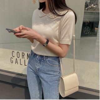Collared Pastel Knit Top