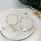 Alloy Tag Bracelet