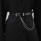 Rhinestone Chained Belt Black - 105cm