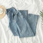 Button-front Slim-fit Jeans