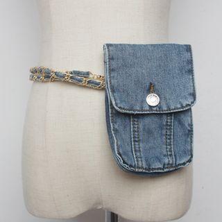 Denim Belt Bag Light Blue - One Size