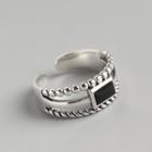 925 Sterling Silver Layer Ring Silver - One Size