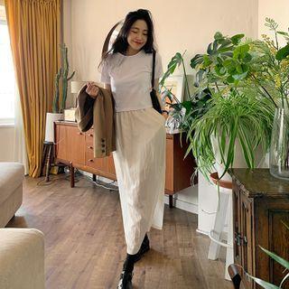 Waistband H-line Maxi Skirt