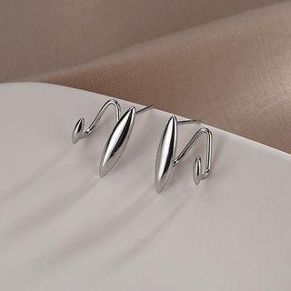 Geometry Stud Earring 1 Pair - Silver - One Size