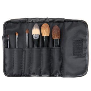 Makeup Brush Set (6 Pcs + Bag) (black) 6 Pcs + Bag