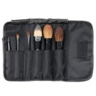Makeup Brush Set (6 Pcs + Bag) (black) 6 Pcs + Bag