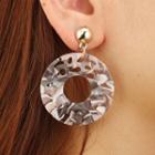 Drop Earring 1 Pair - Brown & Tangerine - One Size
