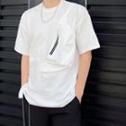 Set: Short-sleeve Plain T-shirt + Belt Bag