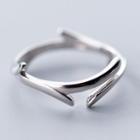925 Sterling Silver Seaweed Ring S925 Silver - Silver - One Size