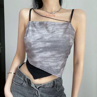 Tie Dye Asymmetrical Cropped Camisole Top