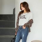 Text Print M Lange T-shirt
