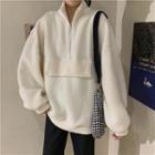 Faux Shearling Half-zip Sweatshirt