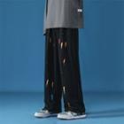 Paint-splattered Straight Leg Pants