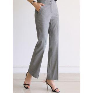 Plain / Check Straight-leg Pants