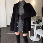 Corduroy Shirt Jacket Black - One Size