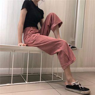 Corduroy Straight-leg Wide-leg Pants