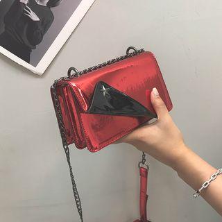 Patent Chain-accent Cross Bag