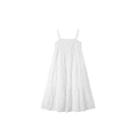 Peach Short-sleeve A-line Dress / Strappy Midi Dress