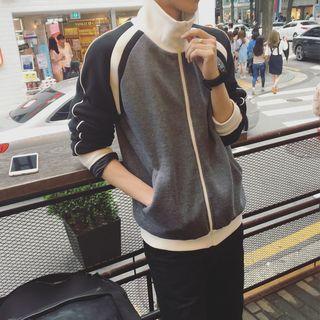 Stand-collar Zip Raglan Jacket