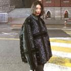 Pattern Fleece Loose-fit Jacket