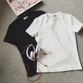 Plain Crewneck Short-sleeve T-shirt
