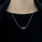 Alloy Knot Pendant Necklace Light Gold - One Size