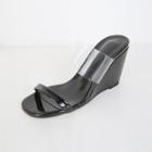 Metallic Wedge-heel Sandals