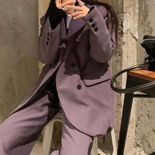 Double Breasted Corduroy Blazer / Dress Pants