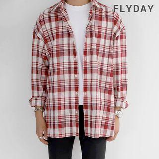 Madras-check Loose-fit Linen Shirt