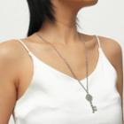 Key Pendant Alloy Necklace Silver - One Size