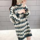 Argyle Mini Sweater Dress