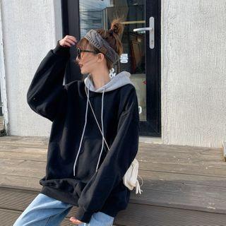 Two-tone Drawstring Sweater