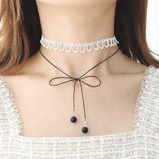 Bow Lace Layered Choker