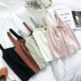 Spaghetti Strap Tie-front Top