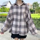 Plaid Buttoned Light Jacket