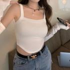 Set: Sleeveless Plain Top + Arm Sleeves