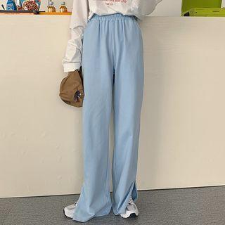 Wide-leg Sweatpants Blue - One Size