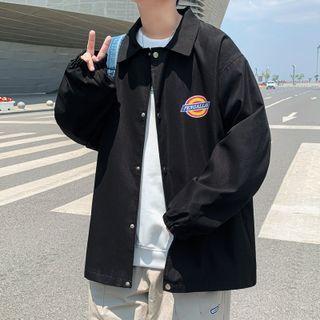 Long Sleeve Lettering Oversized Jacket