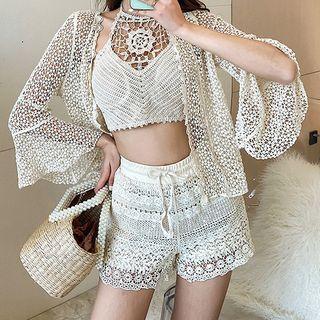 Crochet Lace Bikini / Shorts / Cover-up / Set
