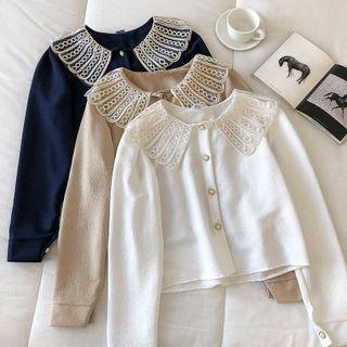 Long-sleeve Single-breasted Blouse