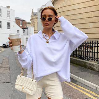 Oversized Polo Sweatshirt