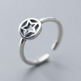 925 Sterling Silver Star Open Ring S925 Silver - Ring - One Size