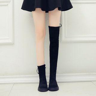 Platform Bow Accent Boots