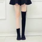 Platform Bow Accent Boots
