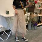 Maxi Mesh Skirt Almond - One Size