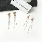 Floral Faux Pearl Fringed Earring
