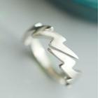 Lightning Sterling Silver Open Ring Silver - One Size