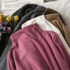 Mock-neck Slim-fit T-shirt In 6 Colors