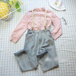 Tapered Jeans With Suspender